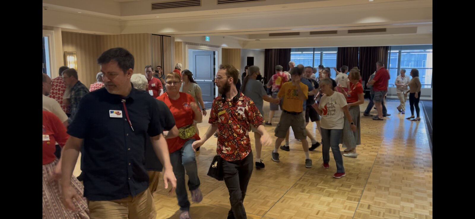 Square dancers on the dance floor